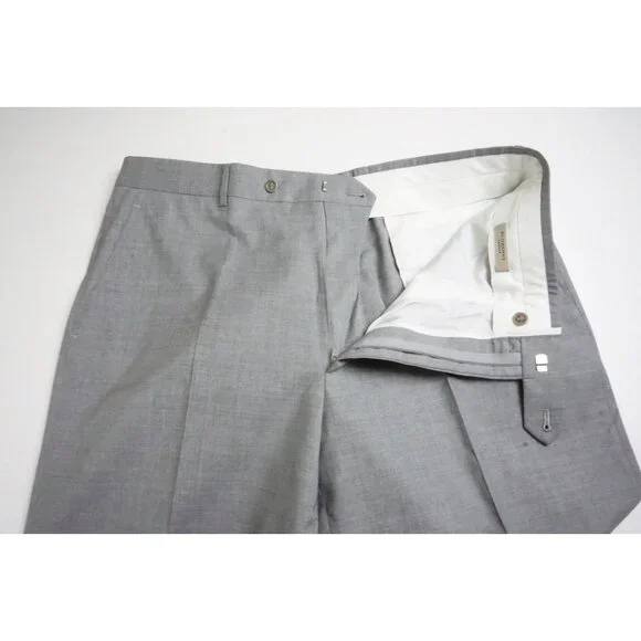 Burberry London Light Gray S120s Wool Mens Pants Trousers Sz 52 EU NEW